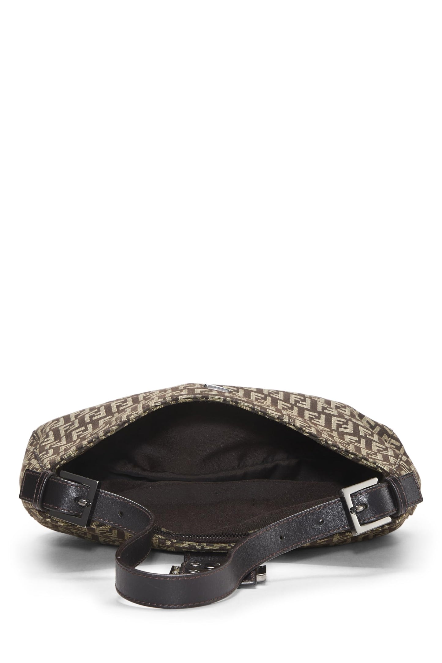Fendi, Brown Zucchino Canvas Shoulder Bag, Brown