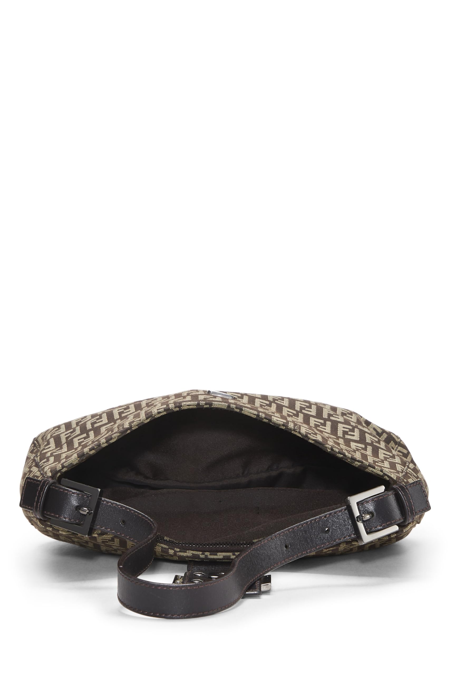 Fendi, Brown Zucchino Canvas Shoulder Bag, Brown