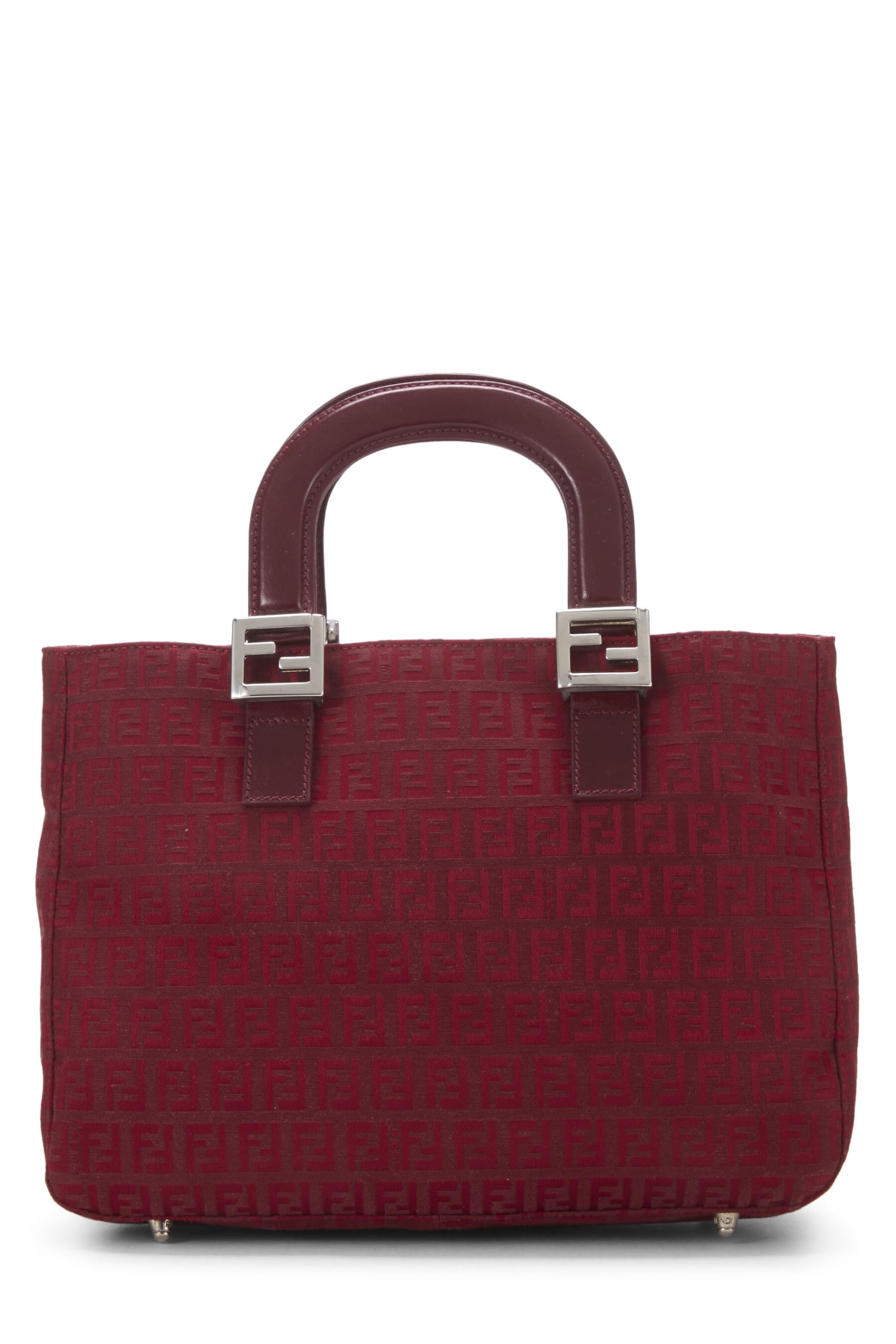 Fendi, Red Zucchino Canvas Handbag Small, Red