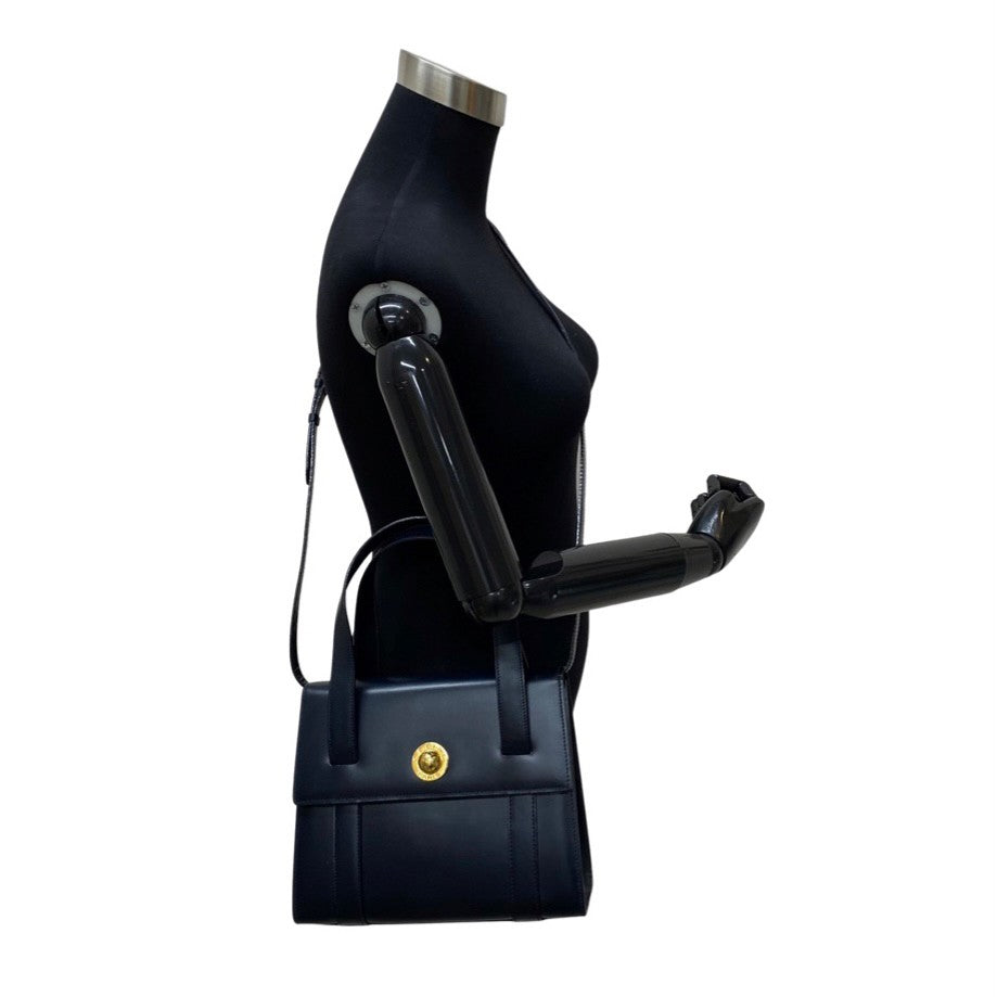 CELINE Shoulder Bag Calfskin, Leather Navy Star ball Women