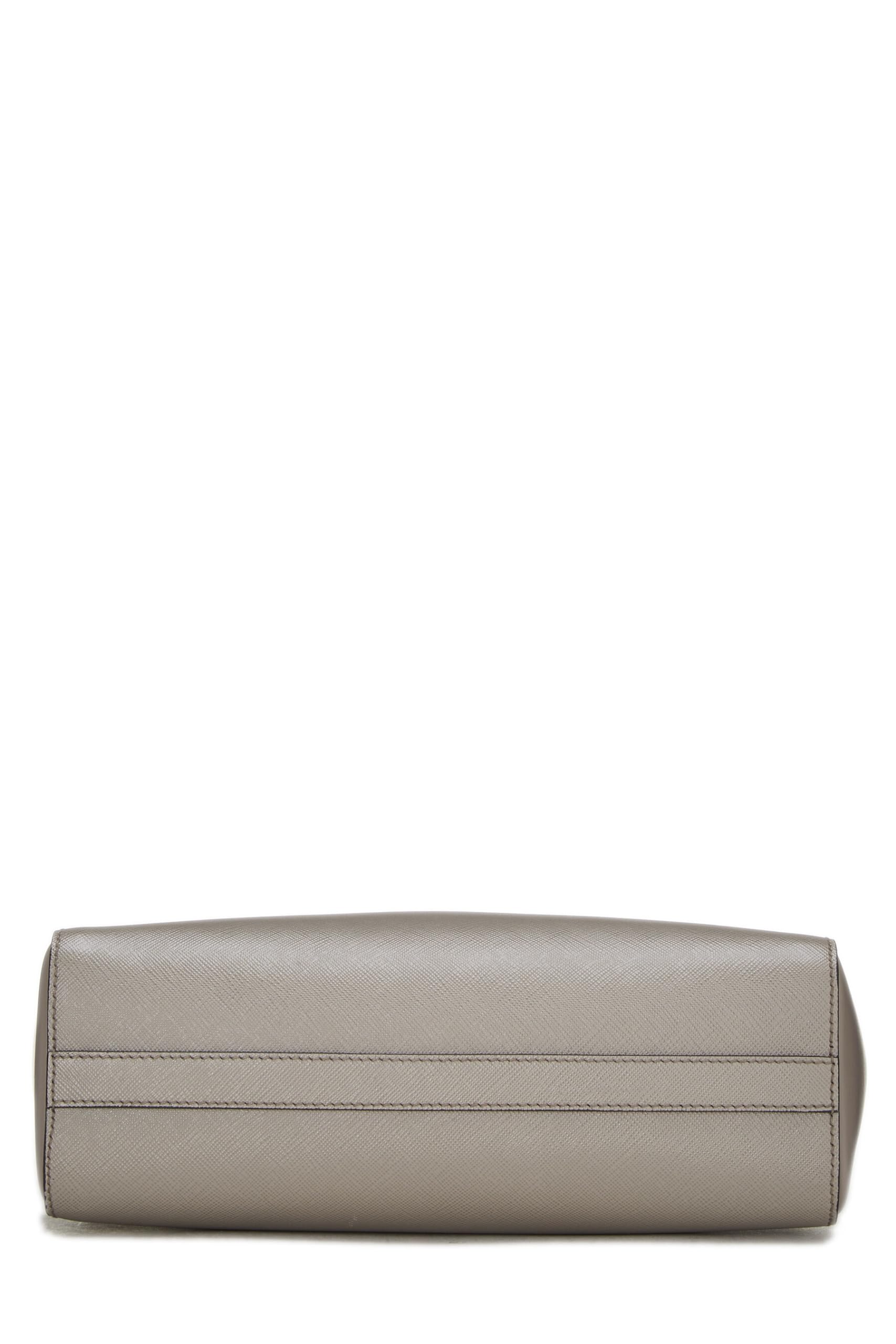 Prada, Grey Saffiano Convertible Handbag Small, Grey