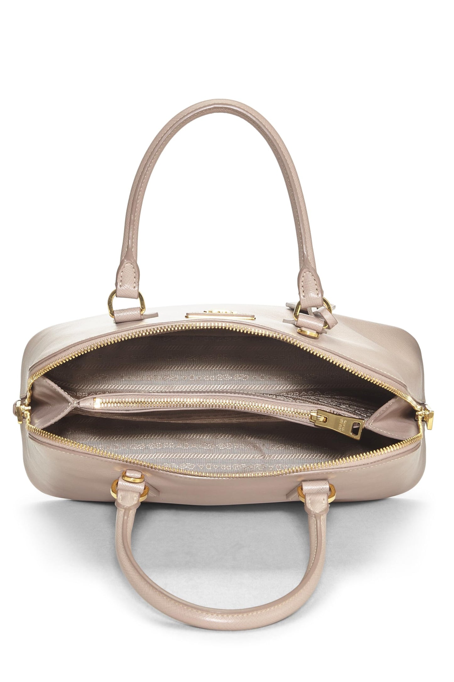 Prada, Beige Saffiano Convertible Handbag Small, Beige