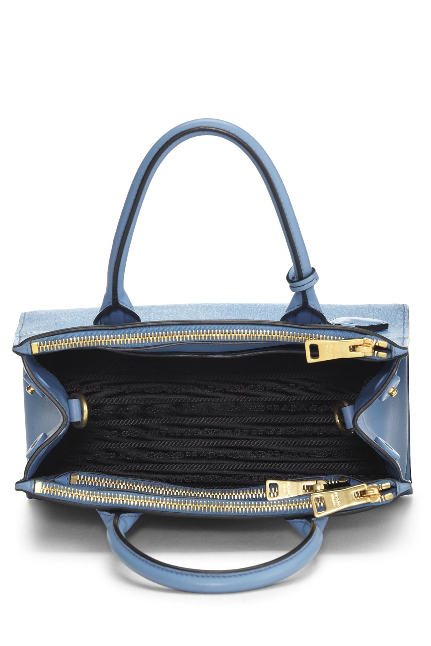 Prada, Blue Saffiano Paradigme Bag Small, Blue