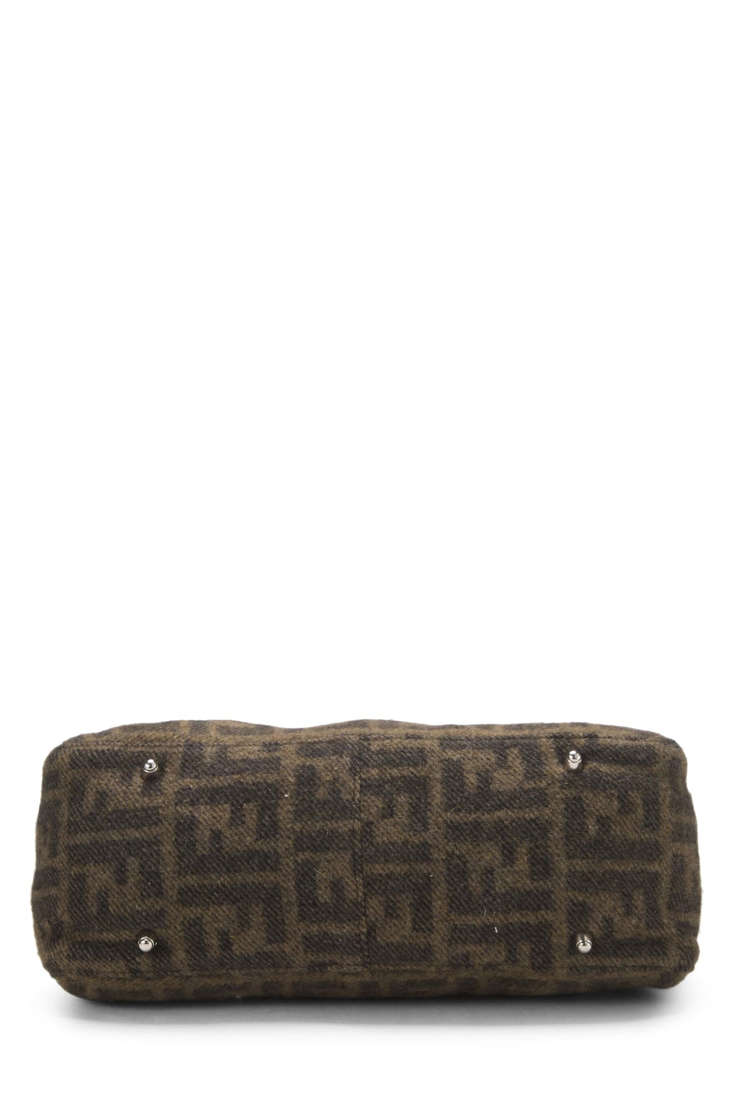 Fendi, Brown Zucca Wool Handbag, Brown