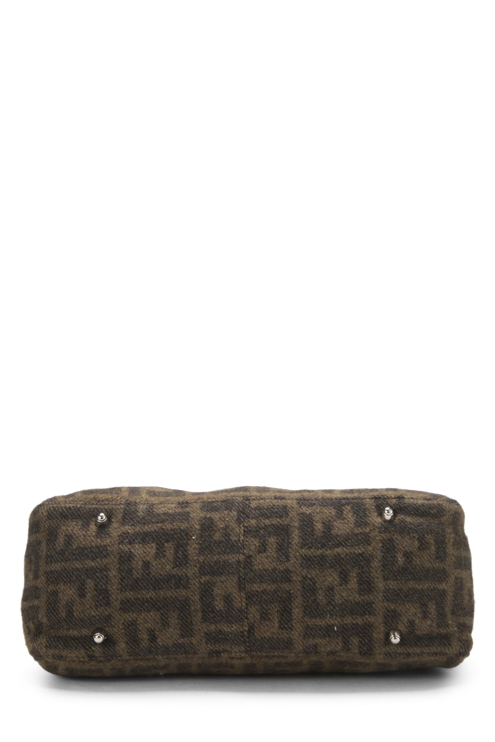Fendi, Brown Zucca Wool Handbag, Brown