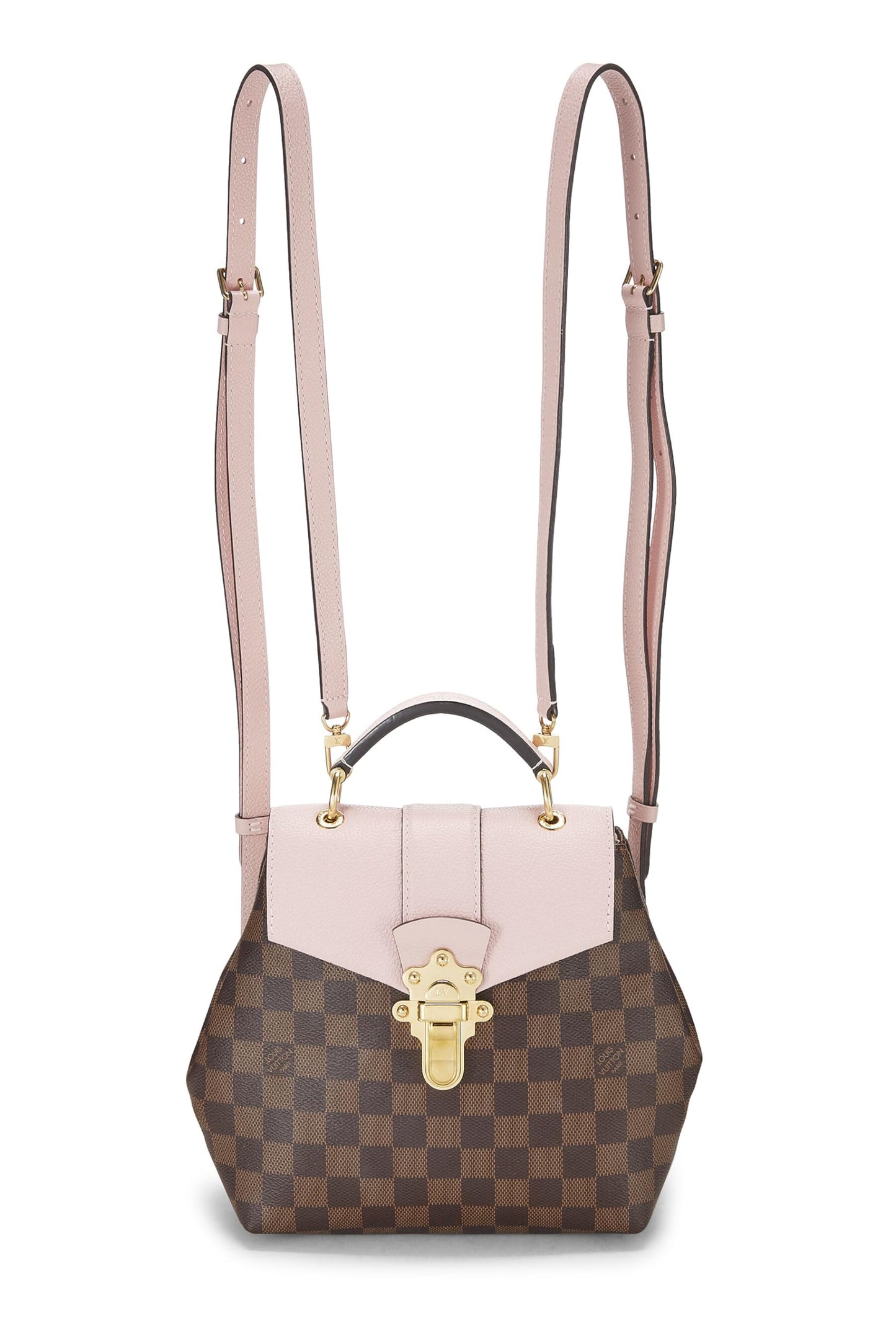 Louis Vuitton, Pink Damier Ebene Clapton Backpack, Pink