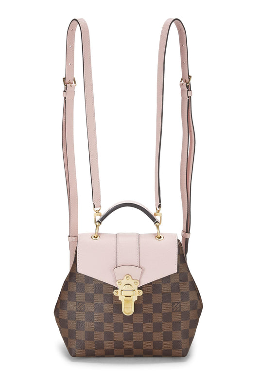 Louis Vuitton, Pink Damier Ebene Clapton Backpack, Pink