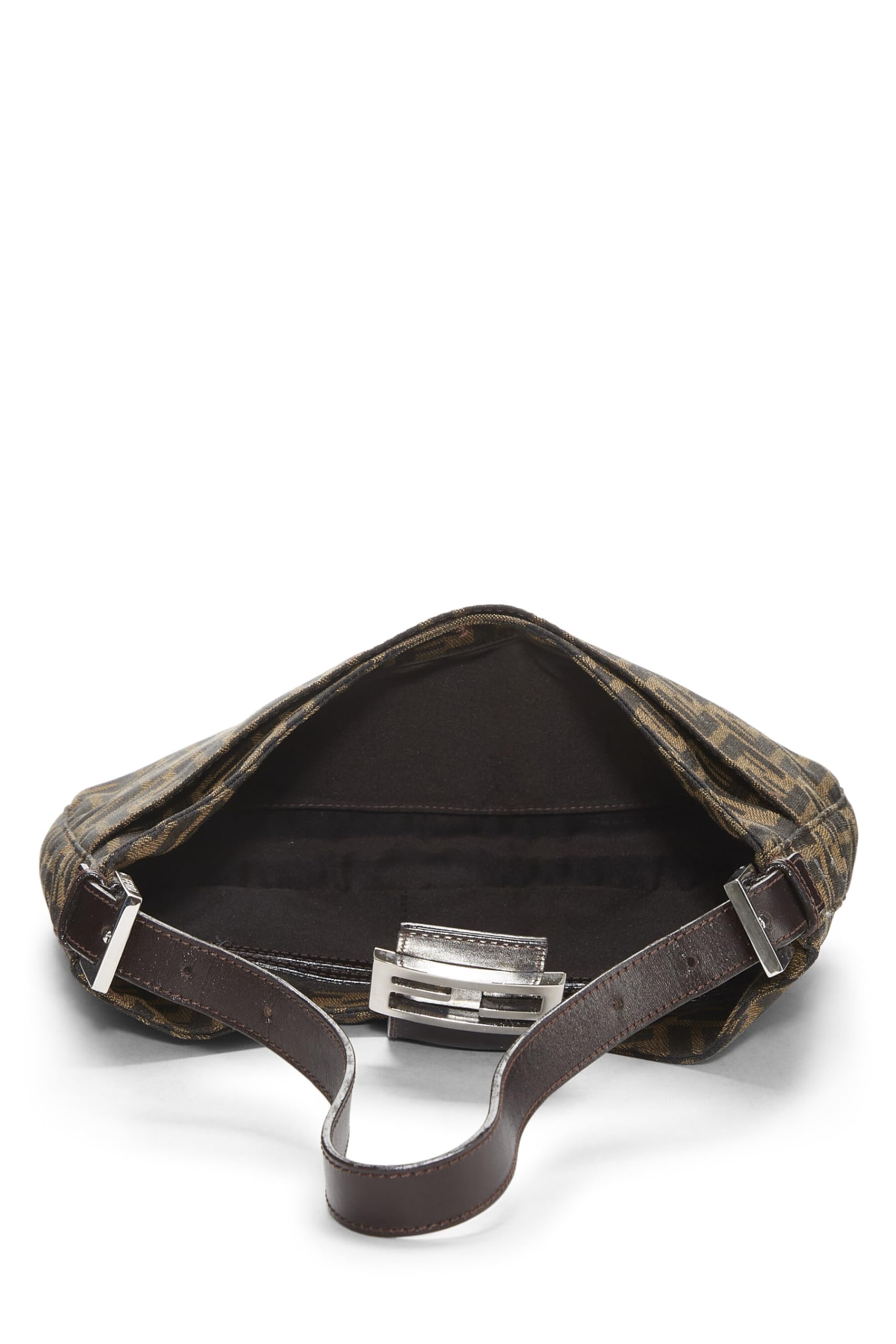 Fendi, Brown Zucca Canvas Shoulder Bag, Brown