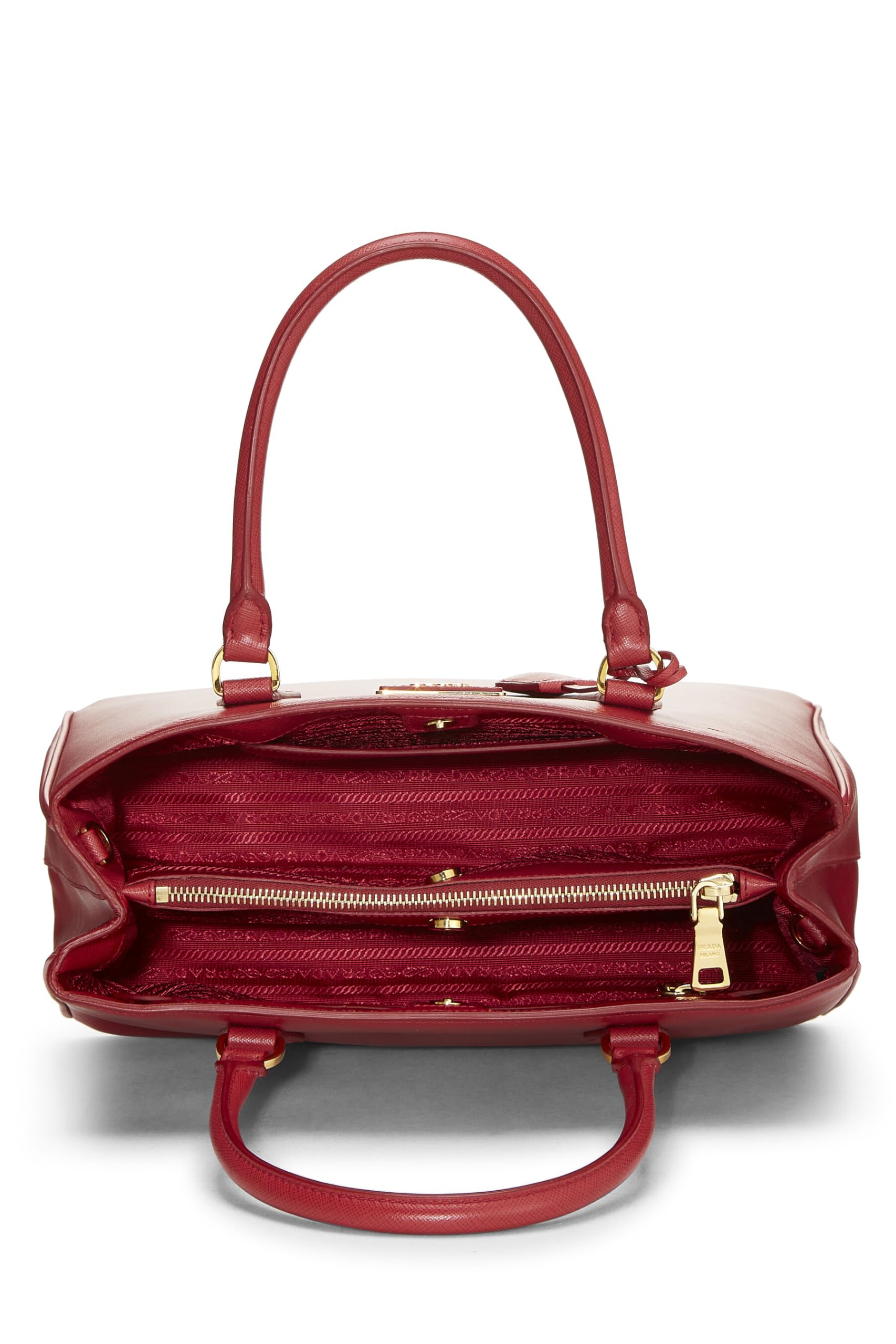 Prada, Red Saffiano Executive Tote Medium, Red