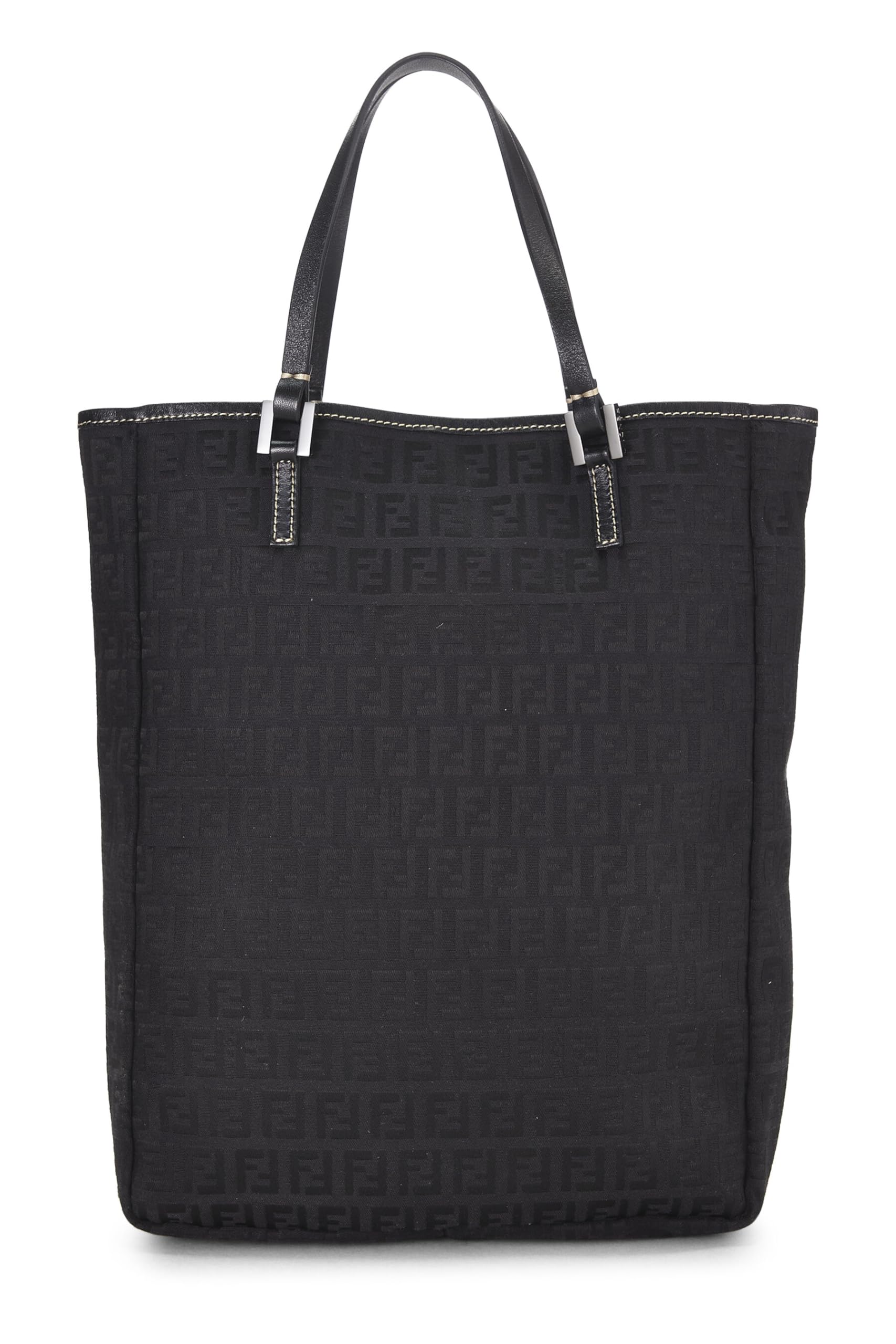 Fendi, Black Zucchino Canvas Tote Small, Black