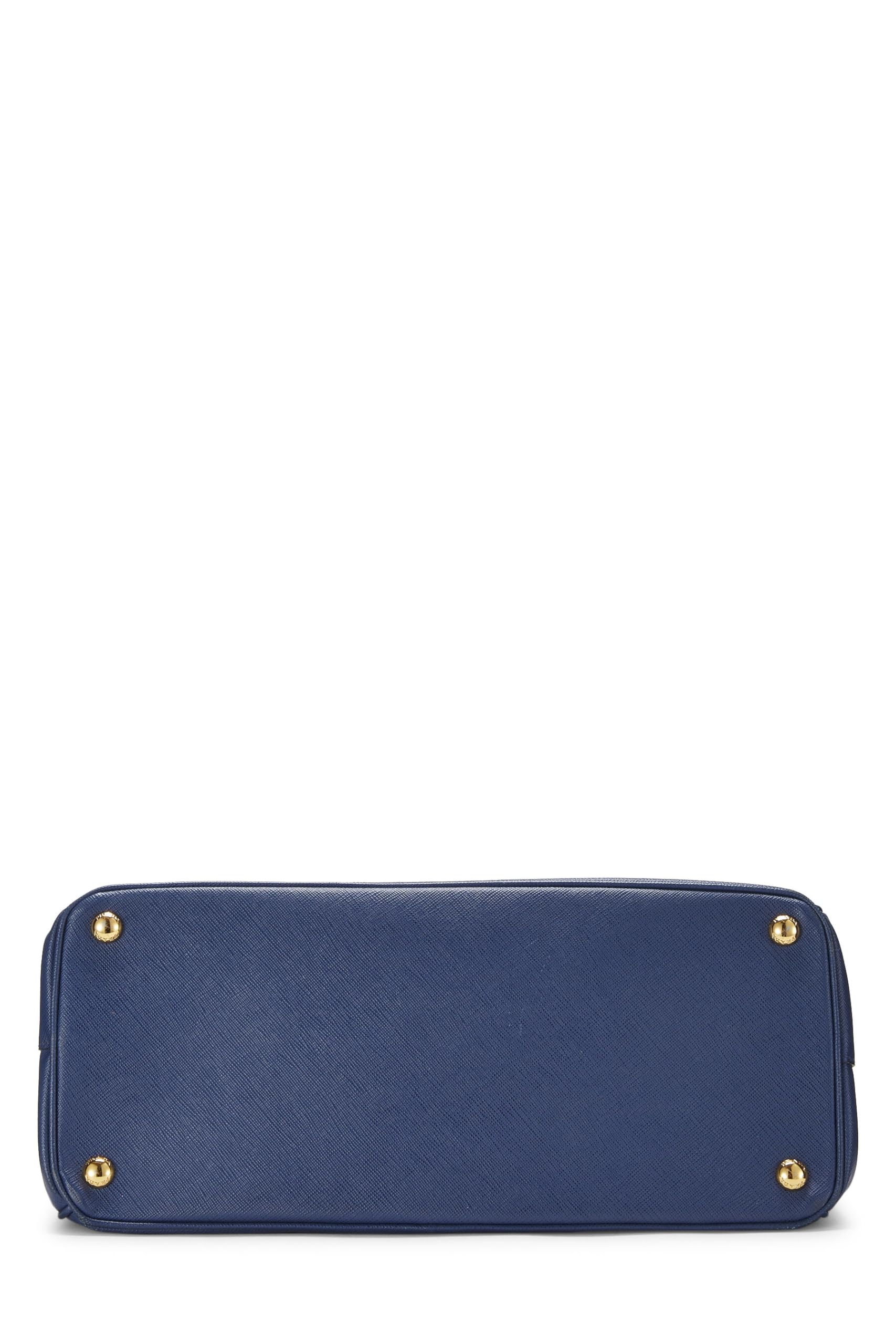 Prada, Blue Saffiano Executive Tote Medium, Navy