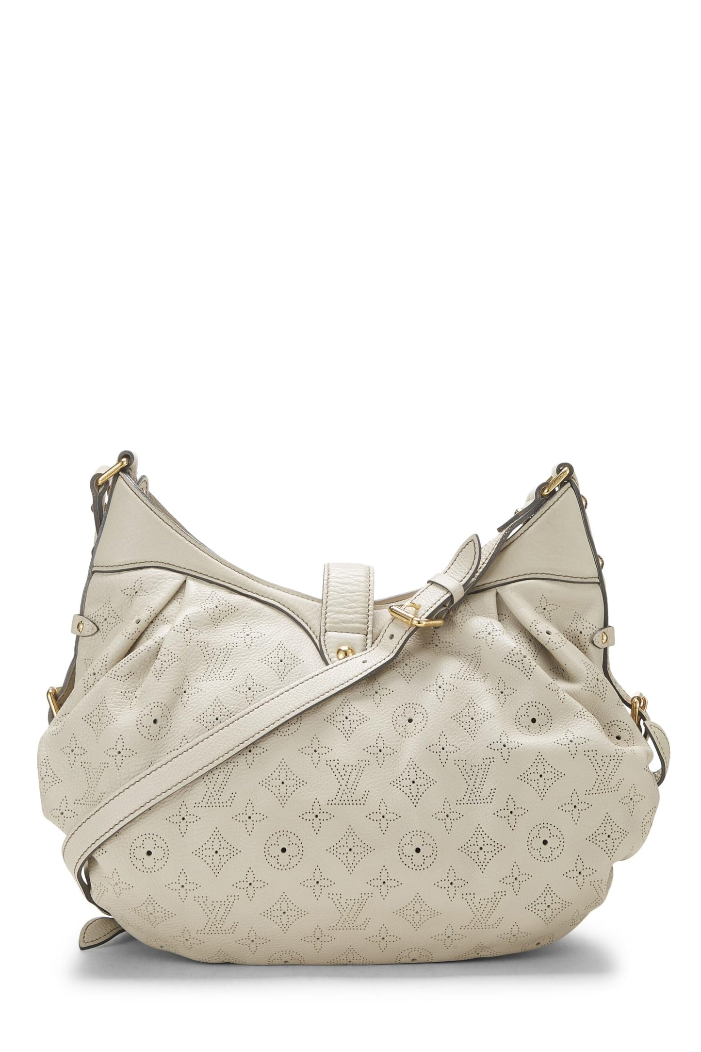 Louis Vuitton, White Monogram Mahina Leather XS, White