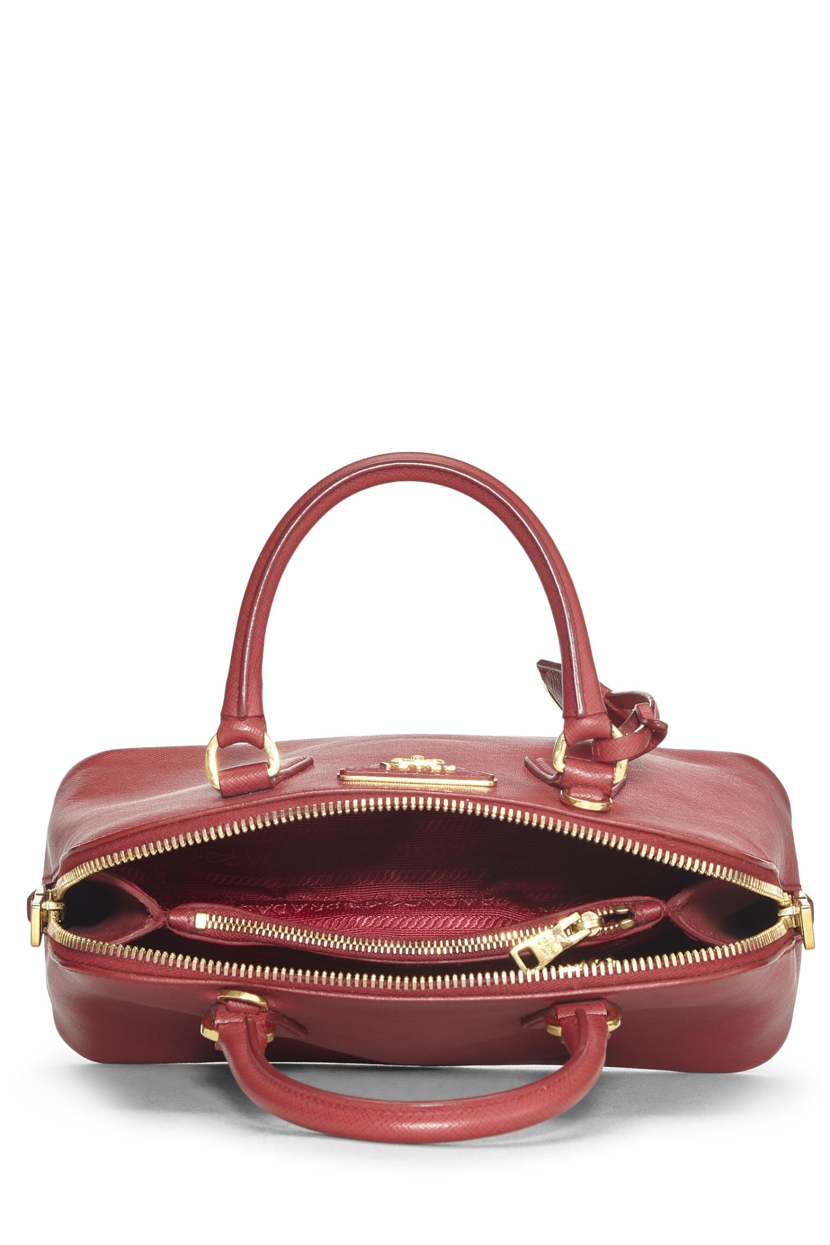 Prada, Red Saffiano Promenade Mini, Red Luxury Handbag