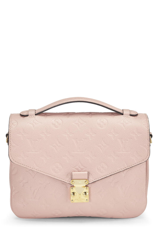 Louis Vuitton, Pink Monogram Empreinte Pochette Metis, Pink