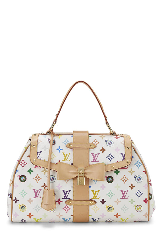 Louis Vuitton, Takashi Murakami x Louis Vuitton White Multicolore Eye Love Monogram Sac Retro GM, White