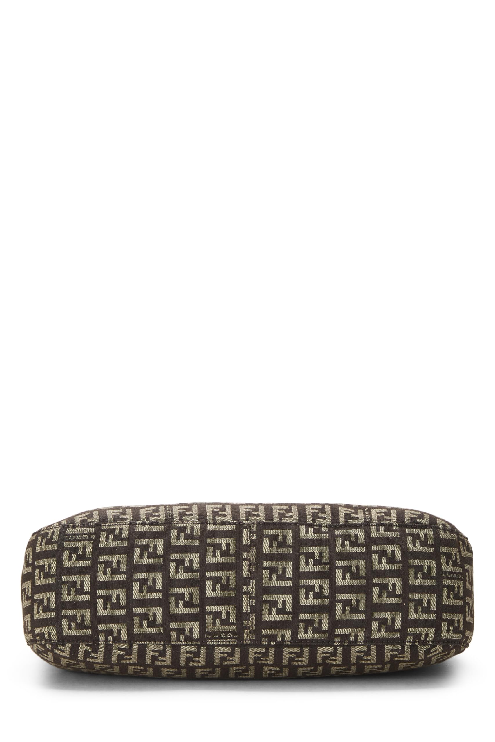 Fendi, Brown Zucchino Canvas Shoulder Bag, Brown