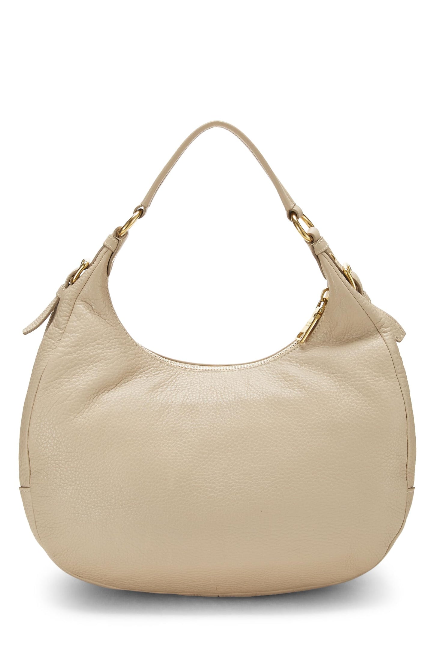 Prada, Beige Vitello Daino Hobo Medium, Beige