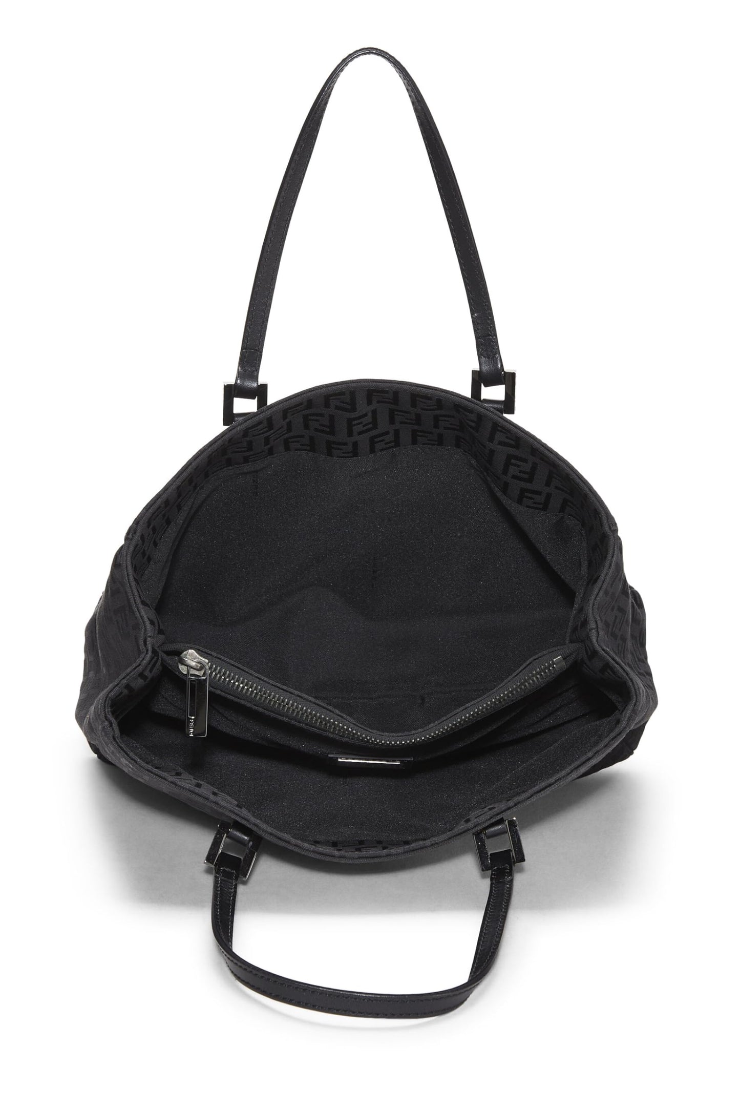 Fendi, Pink Zucchino Canvas Tote Small, Black