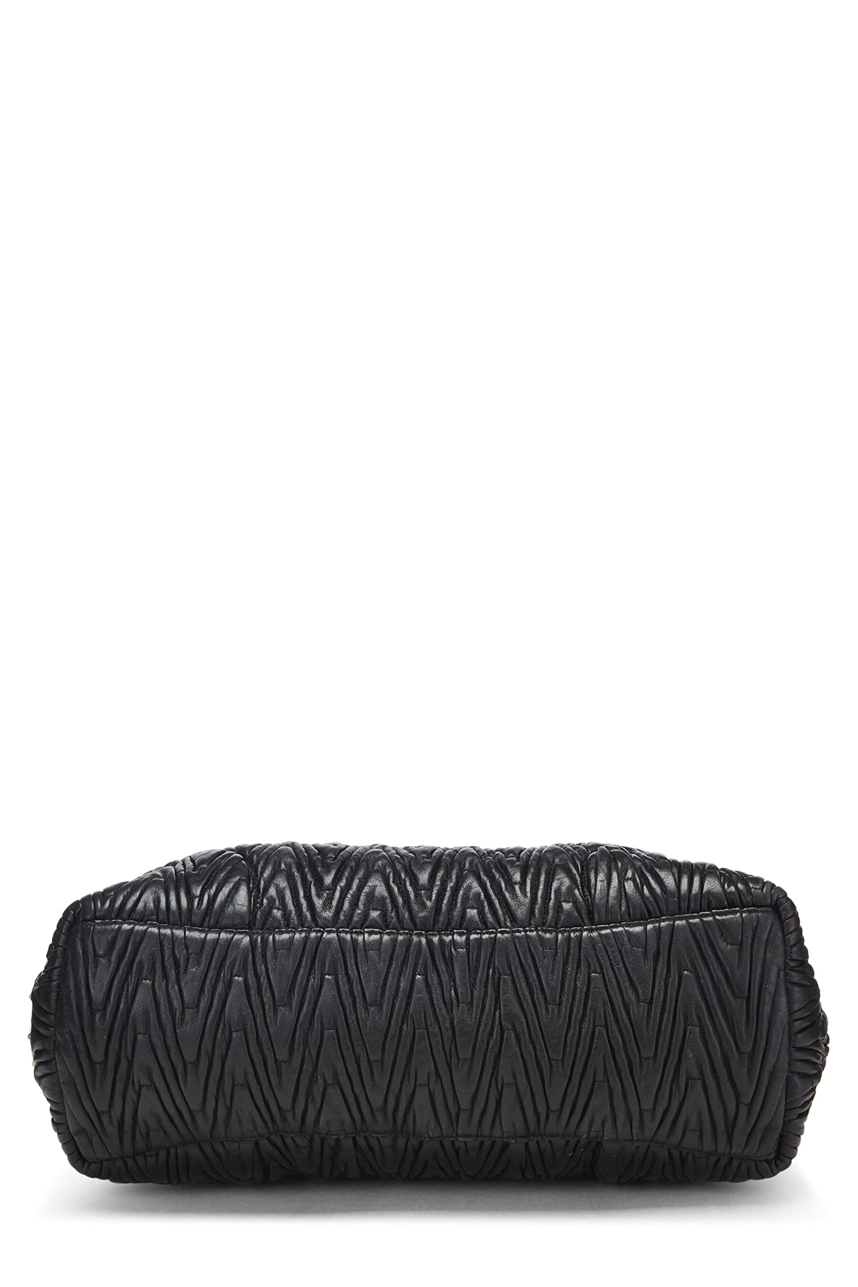 Prada, Black Nappa Chevron Antik Handbag, Black