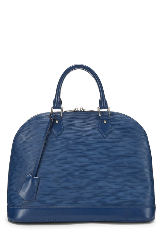 Louis Vuitton, Bleu Celeste Epi Alma MM NM, Blue