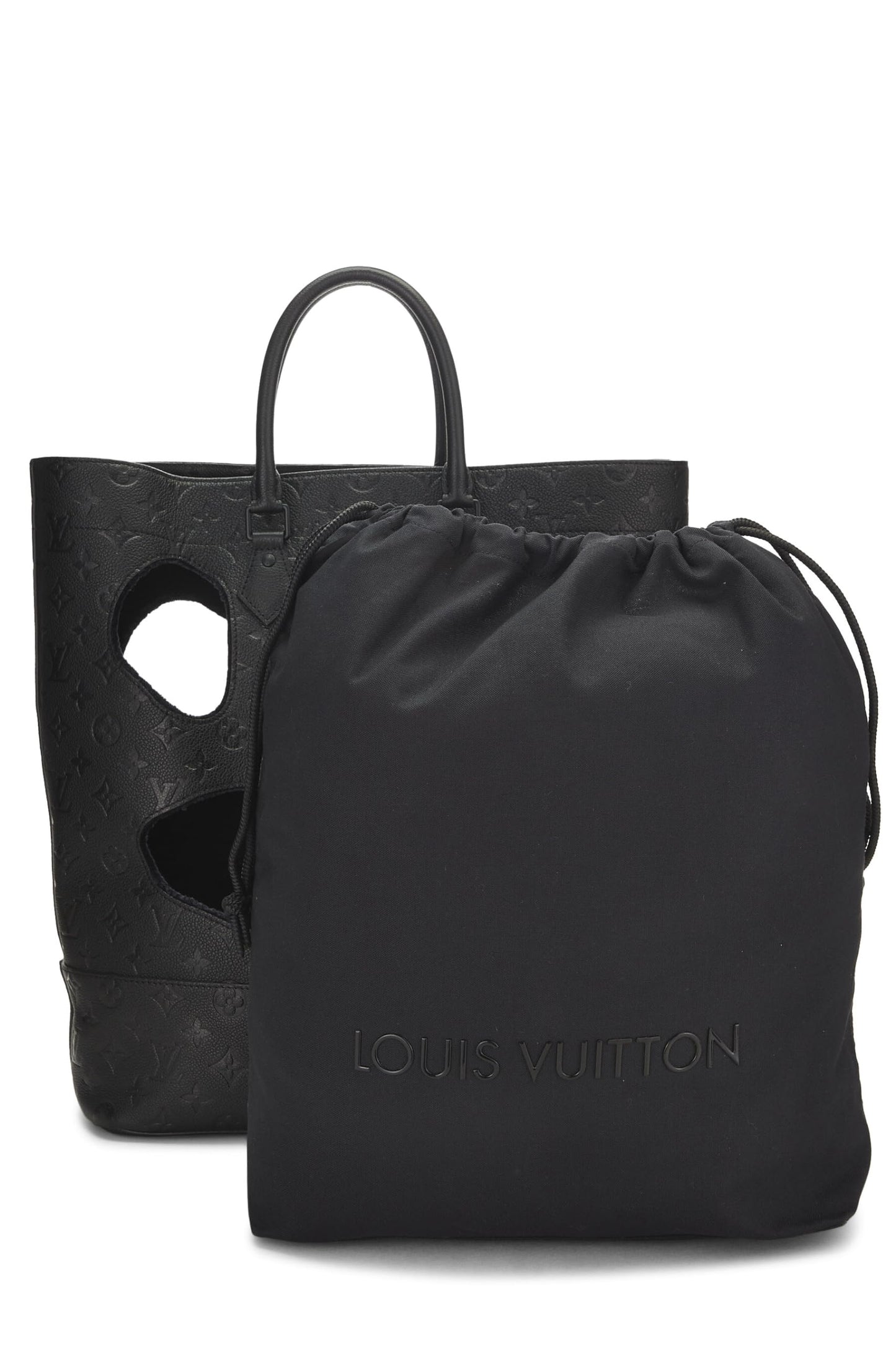 Louis Vuitton, COMME DES GARÇONS x Louis Vuitton Black Monogram Empreinte Bag with Holes, Black