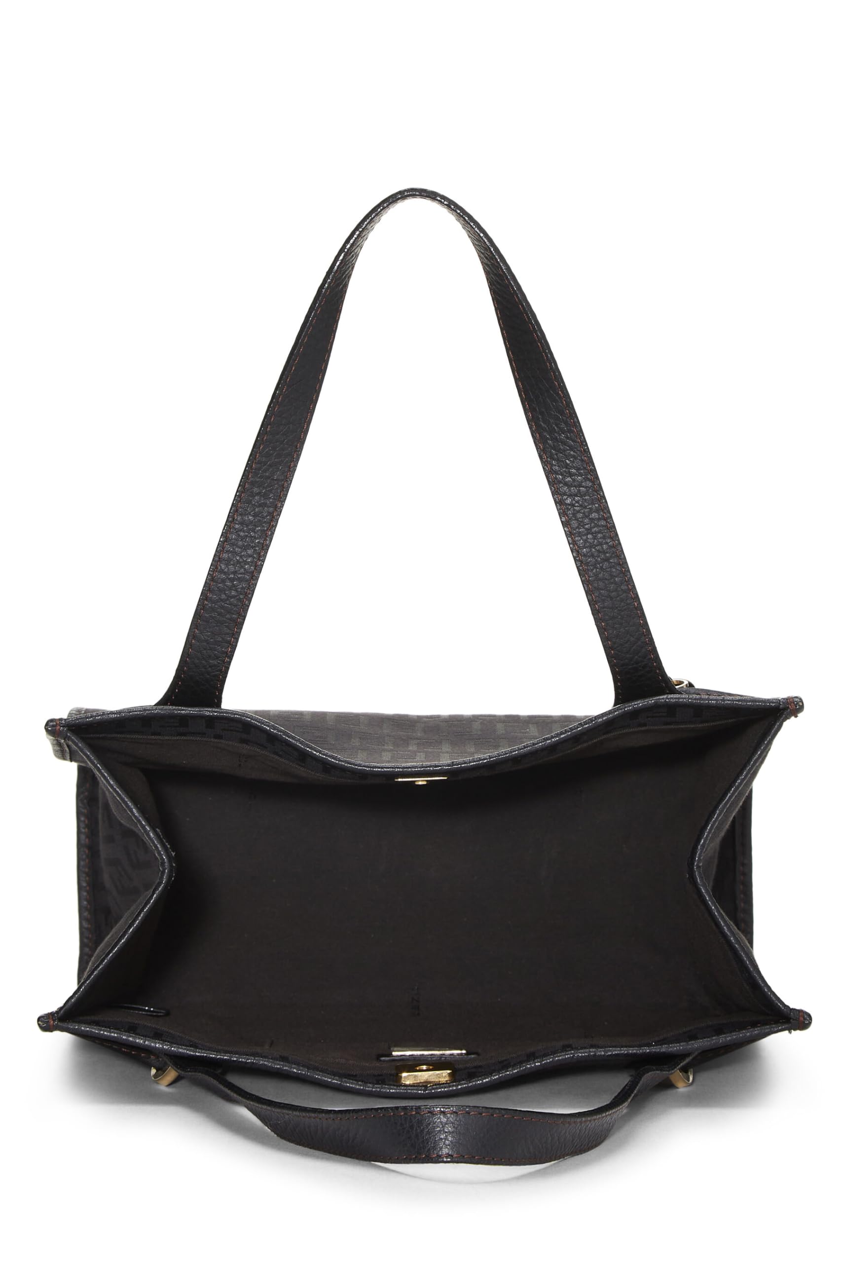 Fendi, Black Zucchino Canvas Tote Small, Black