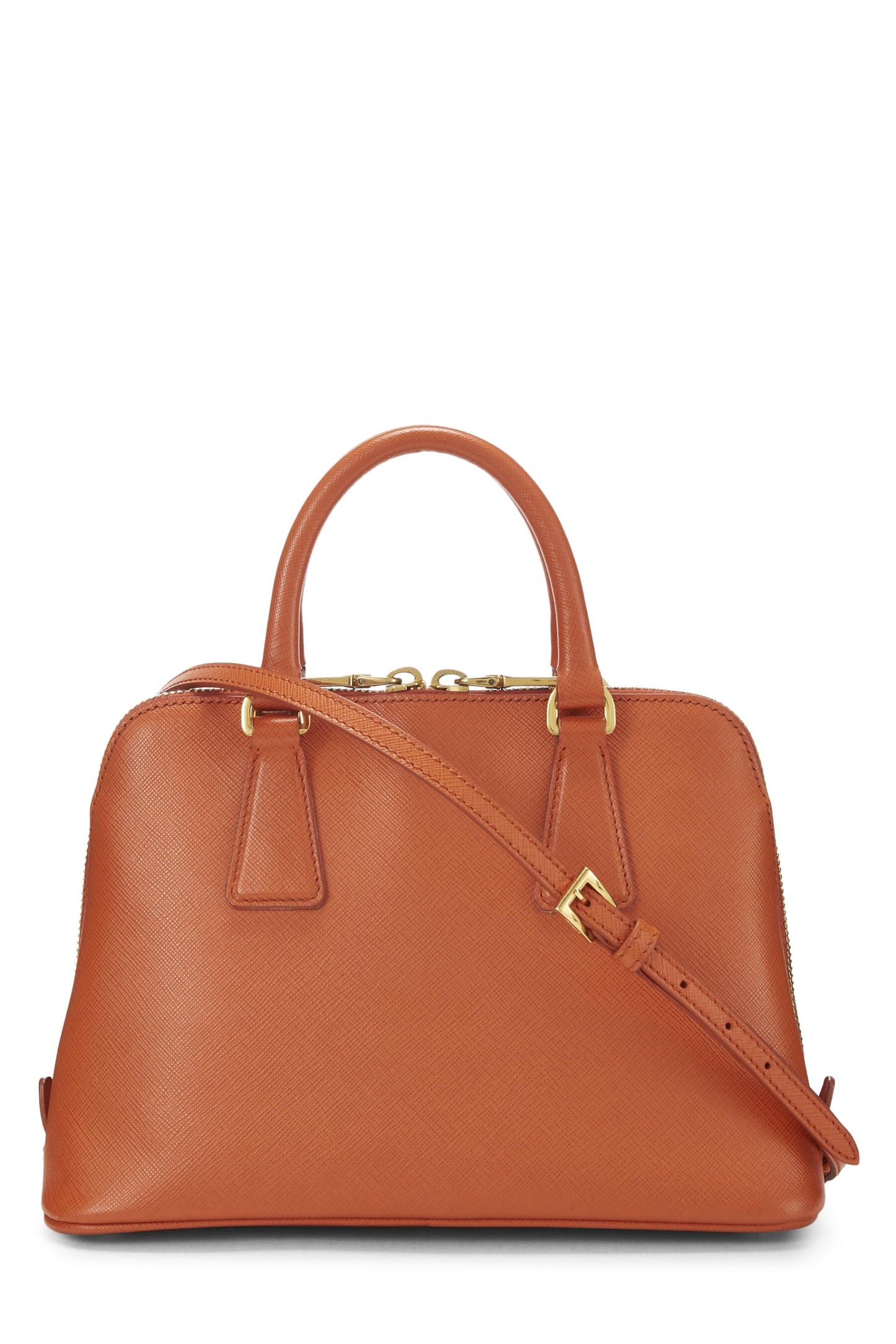 Prada, Orange Saffiano Promenade Small, Orange Luxury Handbag