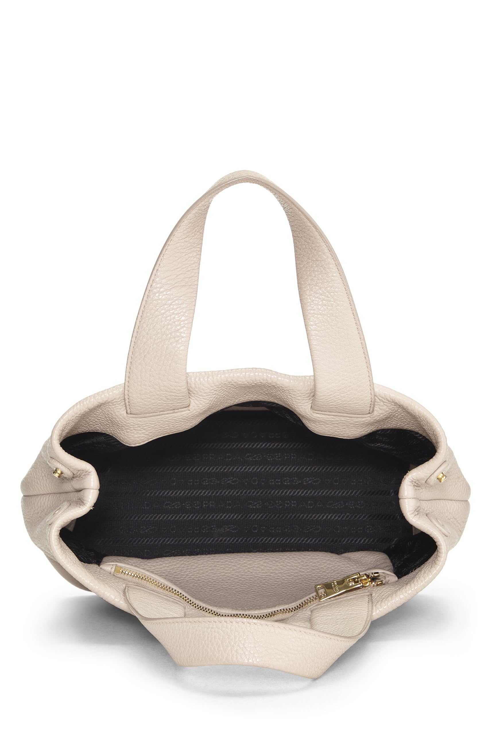 Prada, Pink Vitello Daino Perforated Logo Handbag, Pink