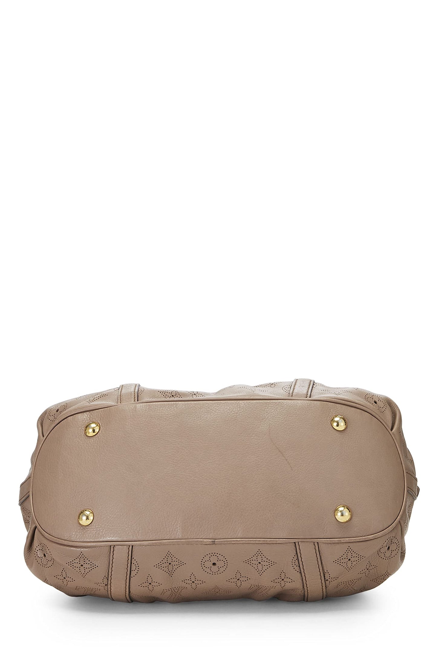 Louis Vuitton, Gris Pearl Monogram Mahina Leather Lunar PM , Beige
