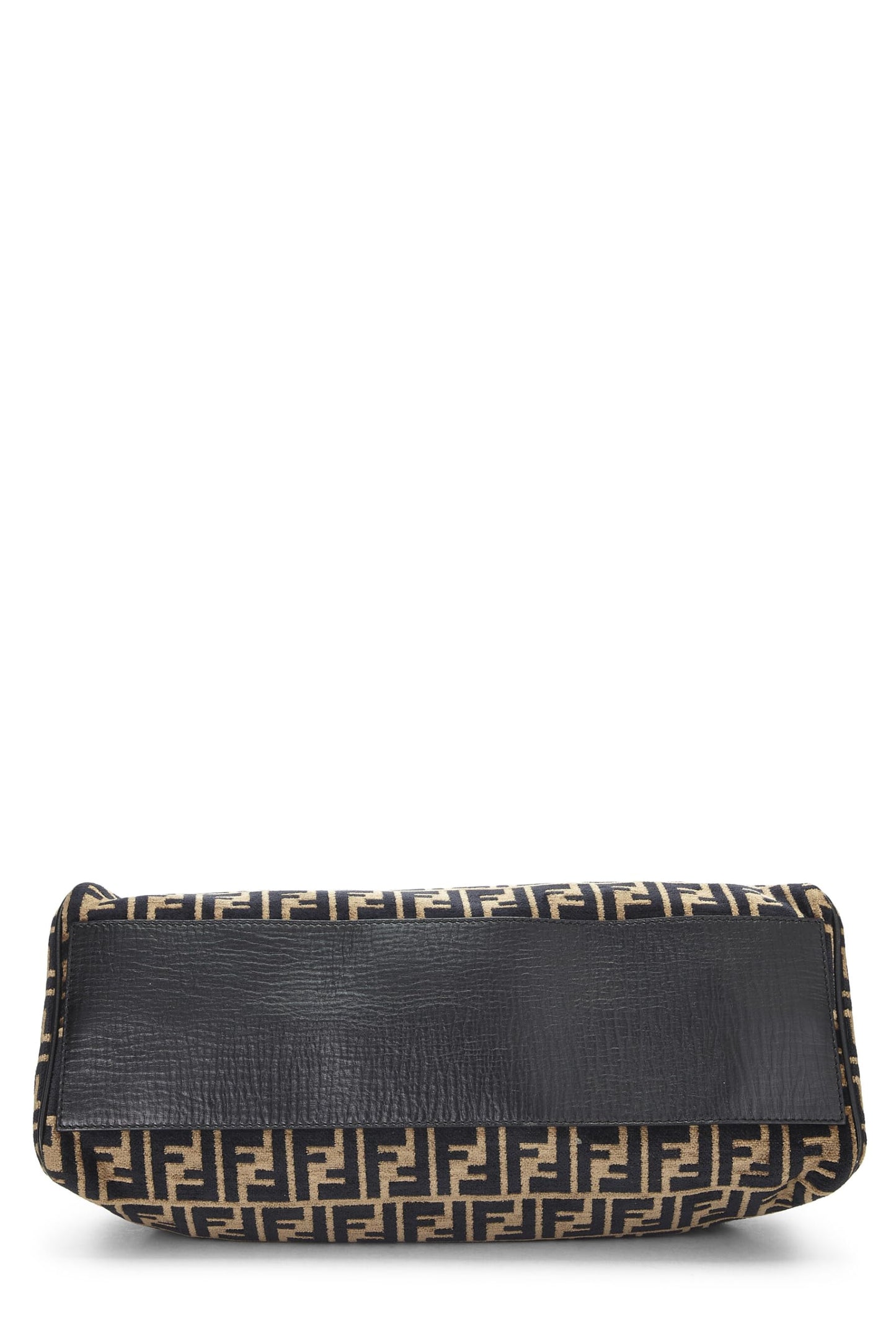 Fendi, Black & Beige Zucca Velour Bag Du Jour Medium, Brown