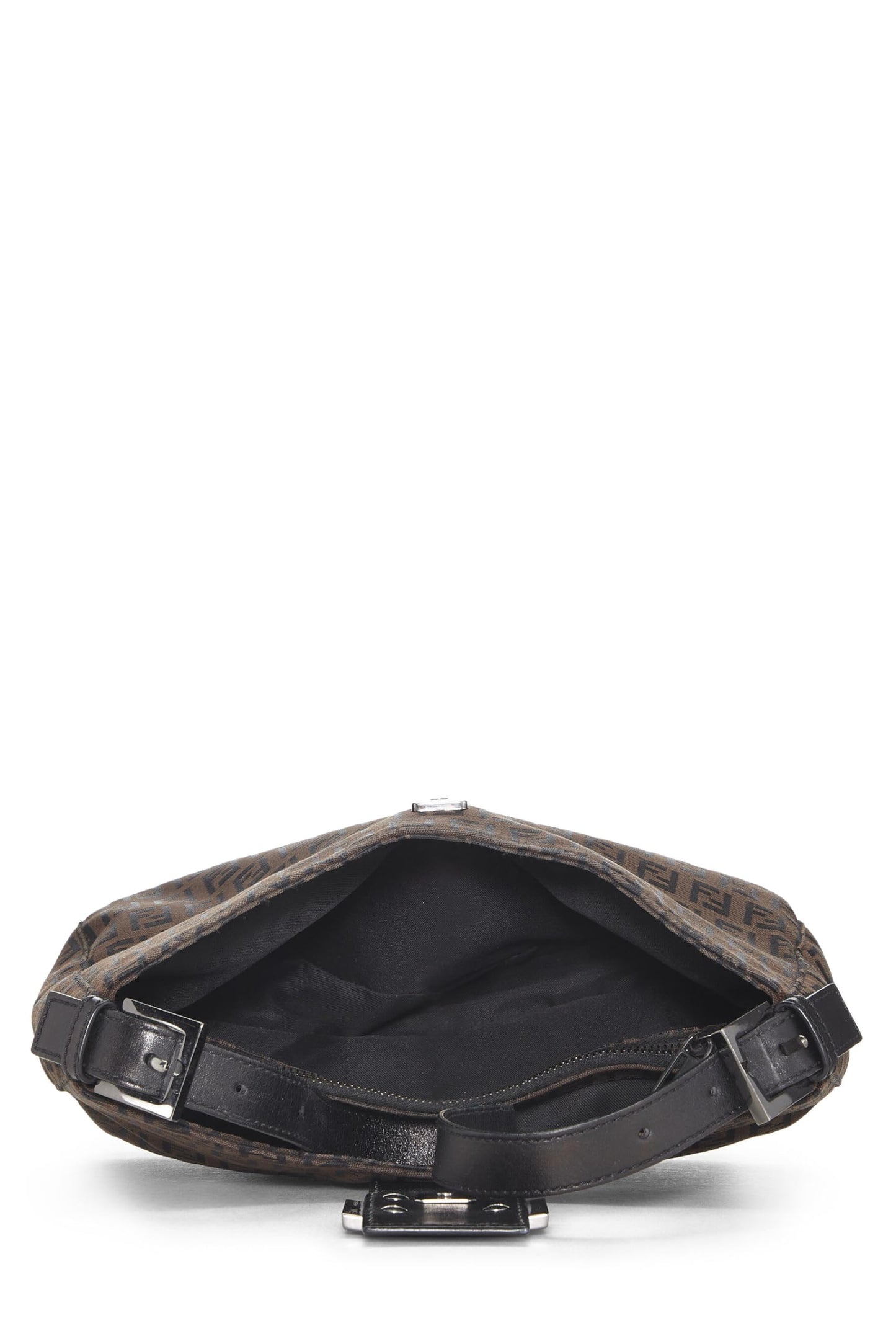 Fendi, Brown Zucchino Canvas Shoulder Bag, Brown