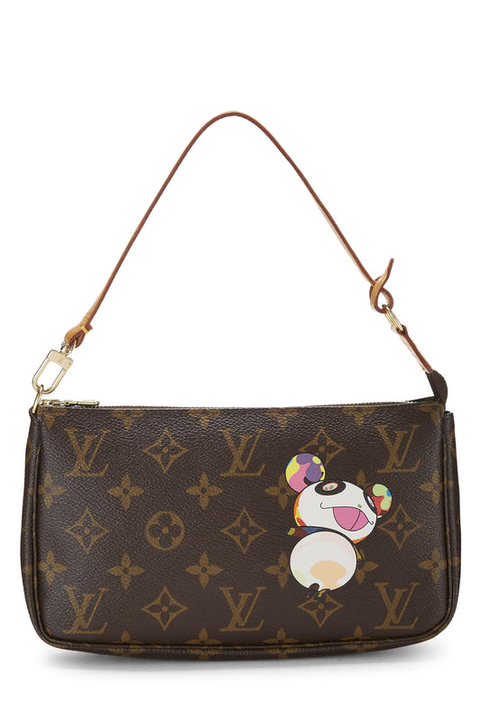 Louis Vuitton, Takashi Murakami x Louis Vuitton Monogram Canvas Panda Pochette Accessoires, Brown