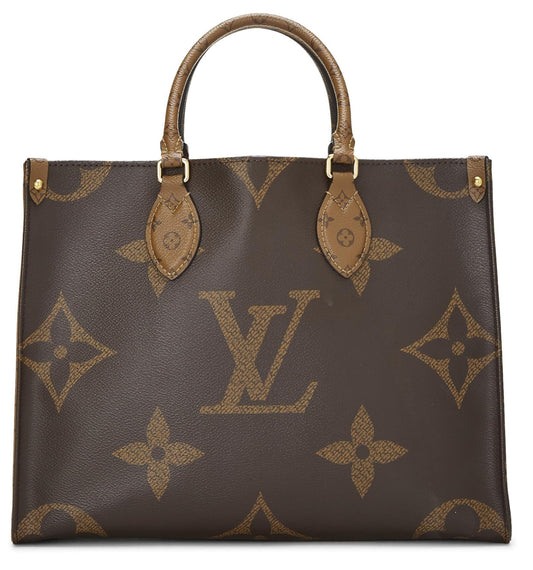 Louis Vuitton, Brown Giant Monogram On The Go MM, Brown