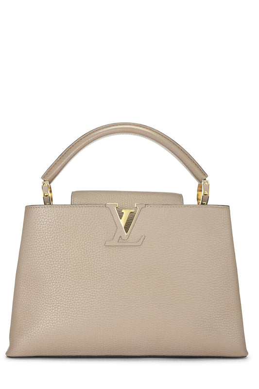 Louis Vuitton, Grey Taurillon Capucines GM, Grey