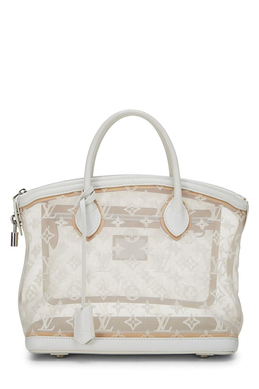 Louis Vuitton, White Monogram Mesh Transparence Lockit, White