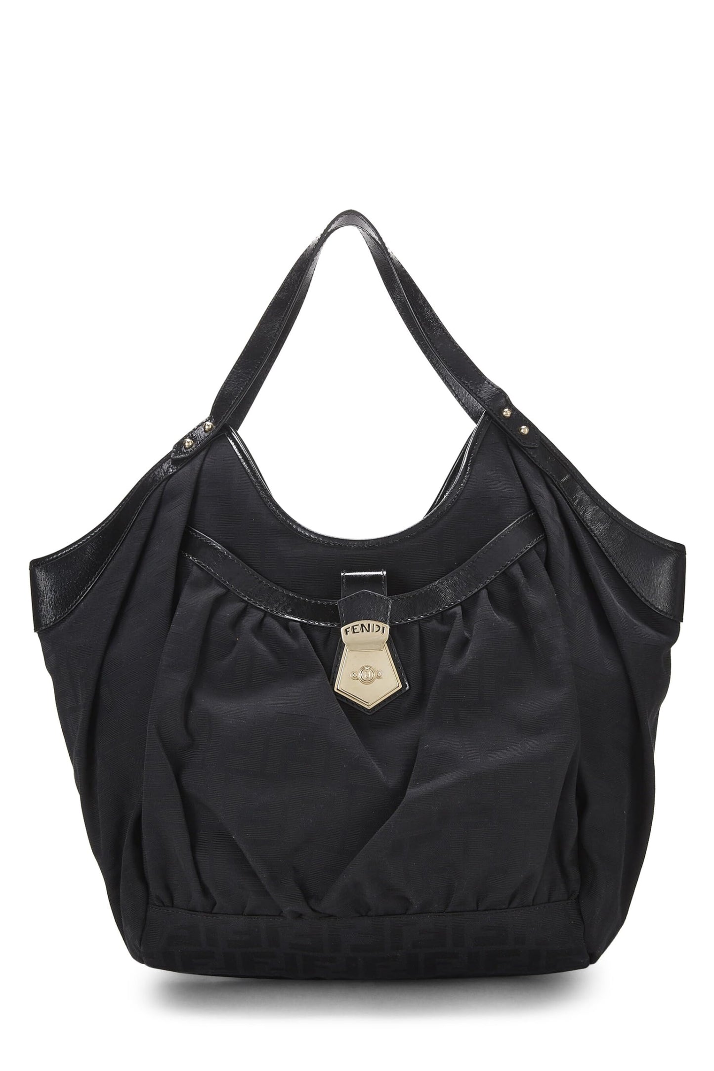 Fendi, Black Zucca Canvas Chef Pocket Tote Large, Black