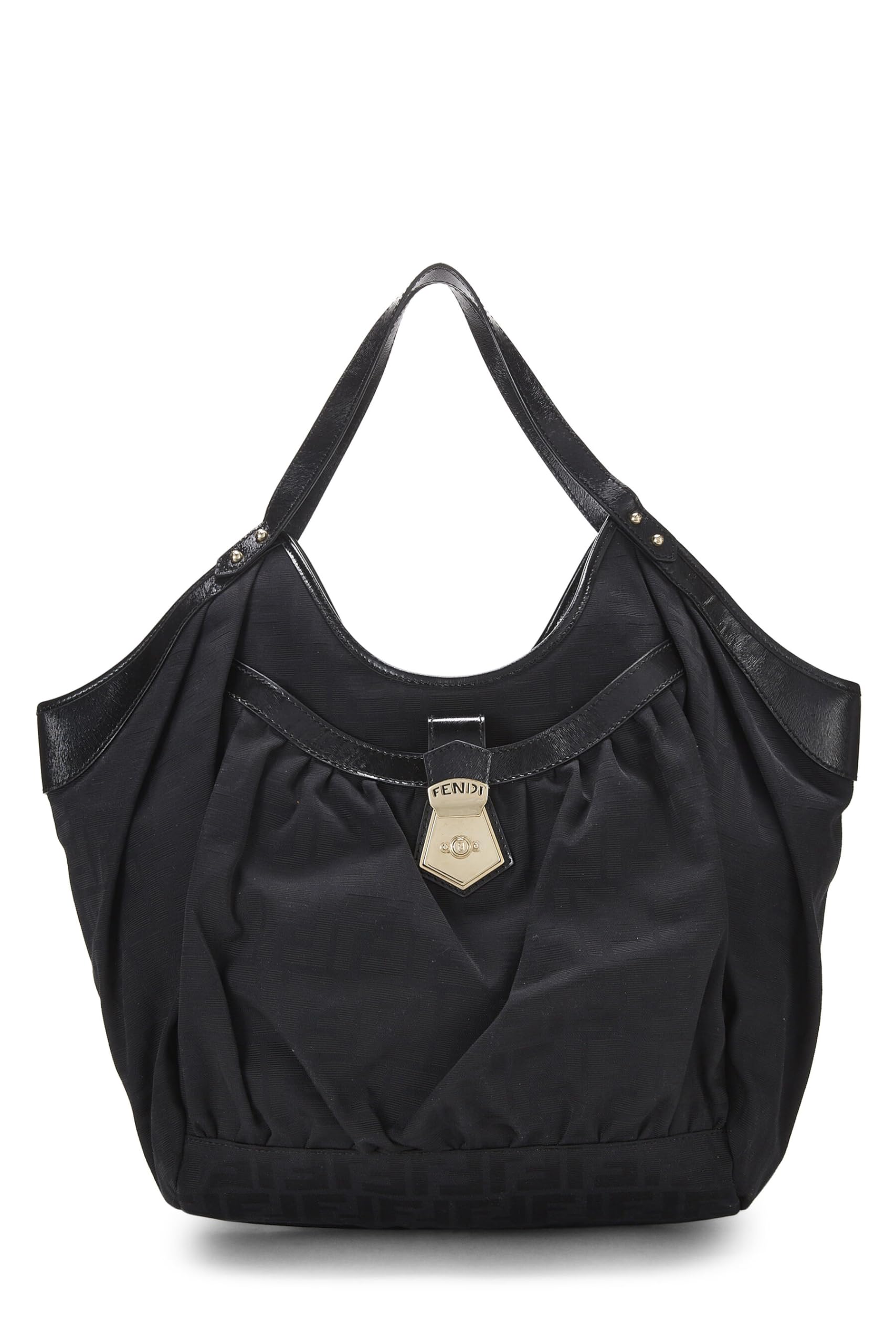 Fendi, Black Zucca Canvas Chef Pocket Tote Large, Black