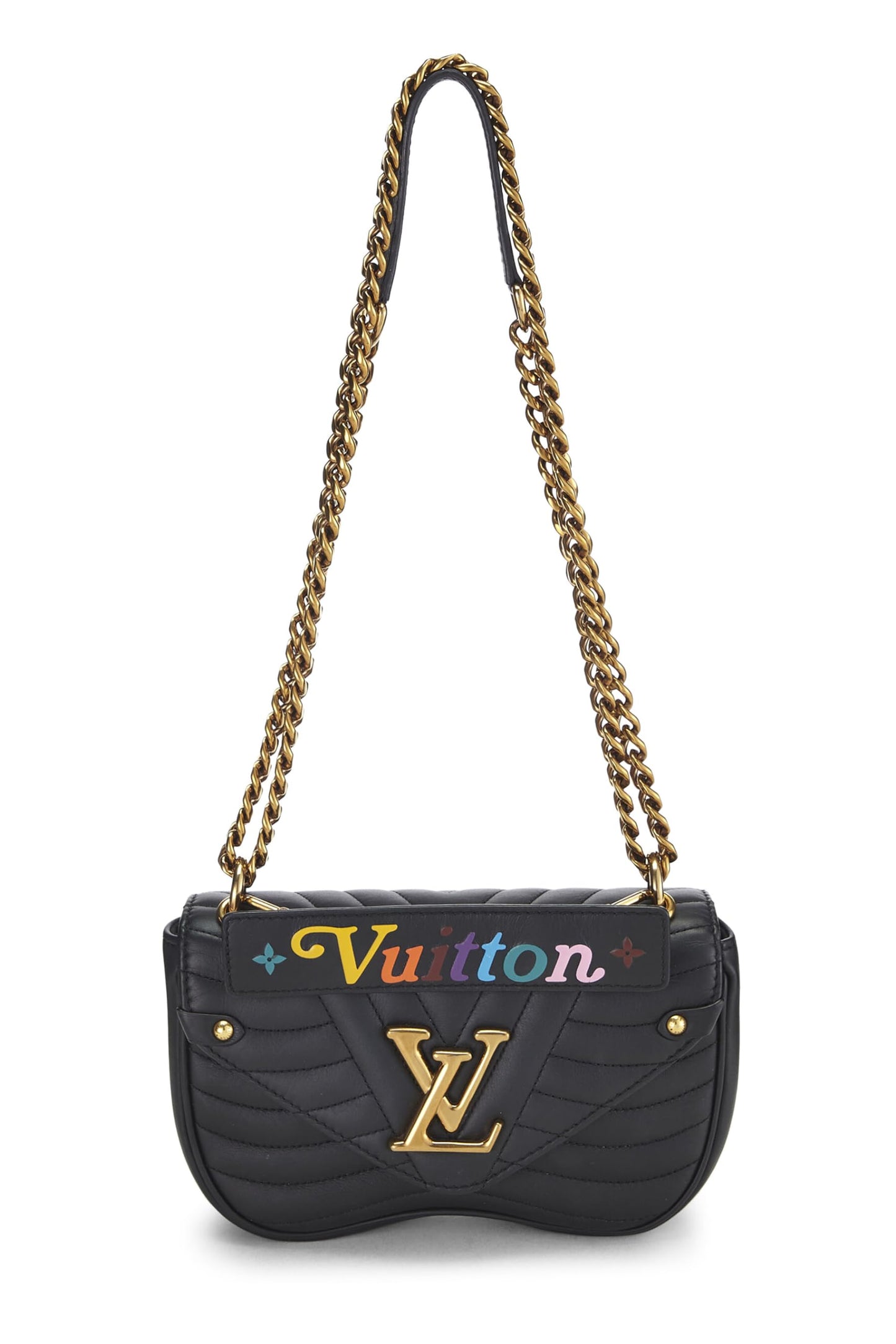 Louis Vuitton, Black Calfskin New Wave Heart Bag, Black