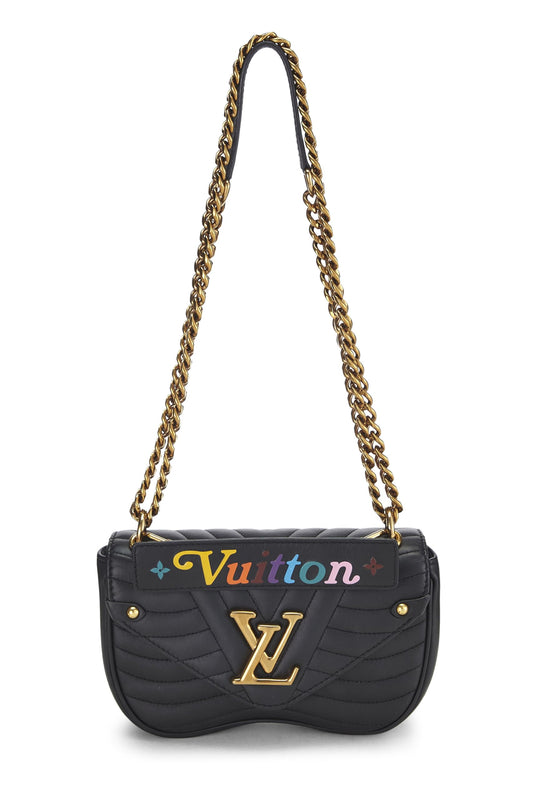 Louis Vuitton, Black Calfskin New Wave Heart Bag, Black