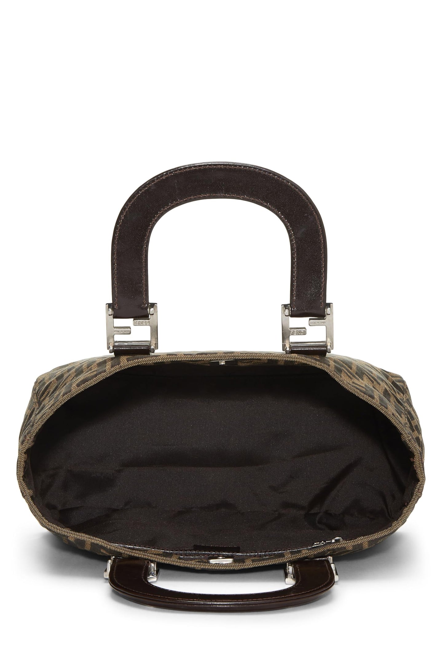 Fendi, Brown Zucca Canvas Handbag Small, Brown