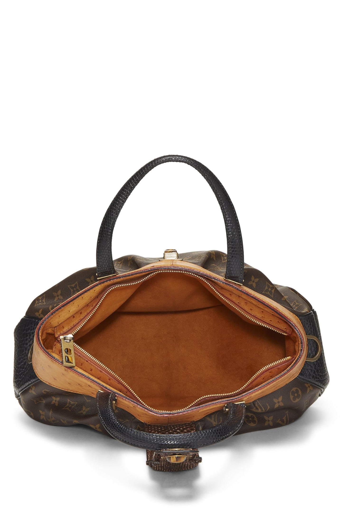 Louis Vuitton, Monogram Canvas Ostrich Oskar Waltz Bag, Brown