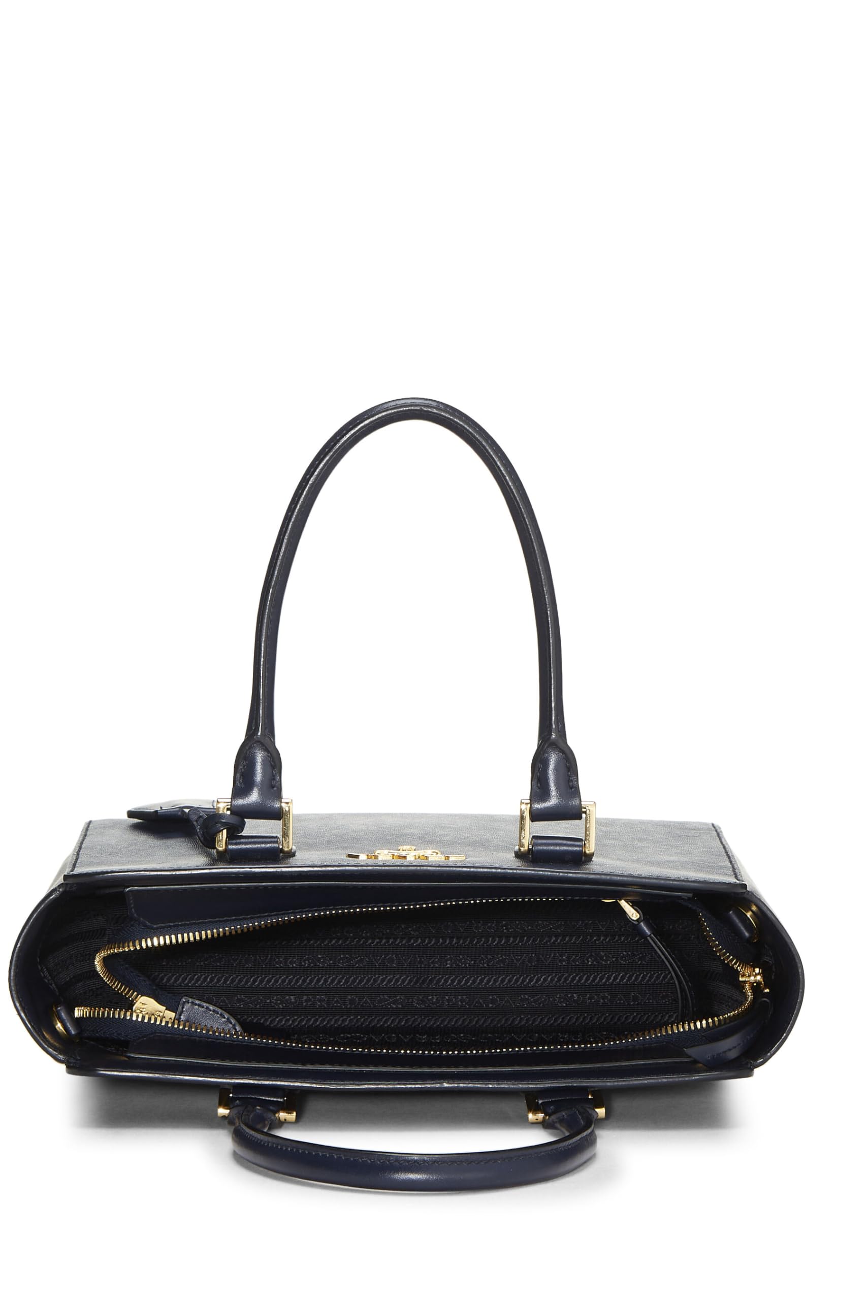 Prada, Navy Saffiano Convertible Handbag Small, Navy