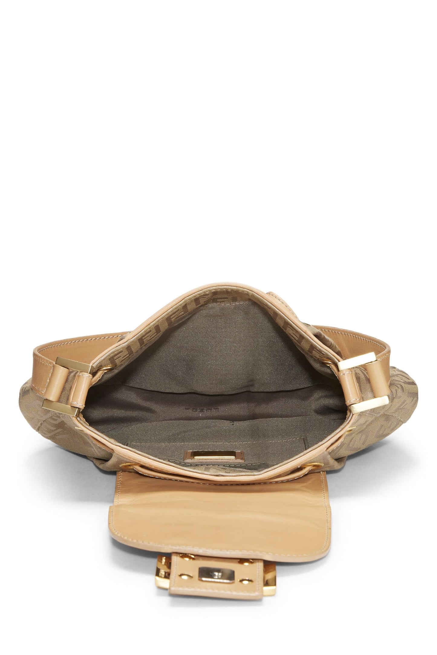 Fendi, Beige Nylon Zucchino Shoulder Bag, Beige