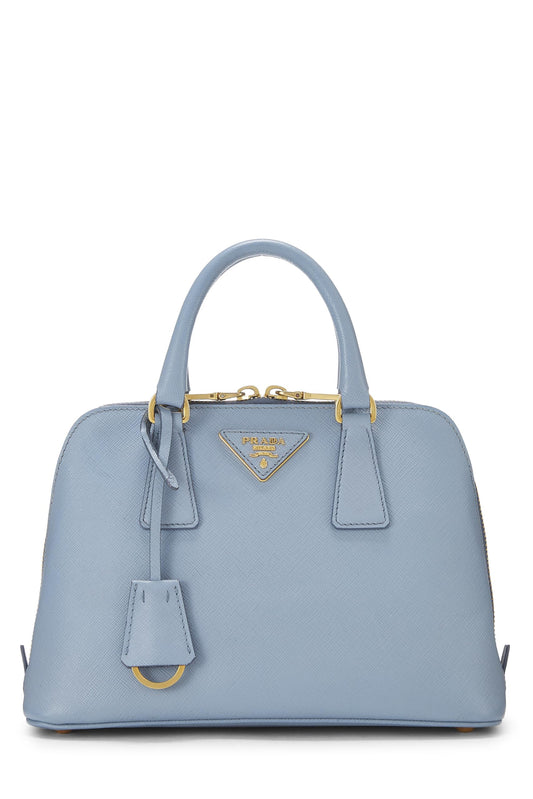 Prada, Blue Saffiano Promenade Small, Blue Luxury Handbag