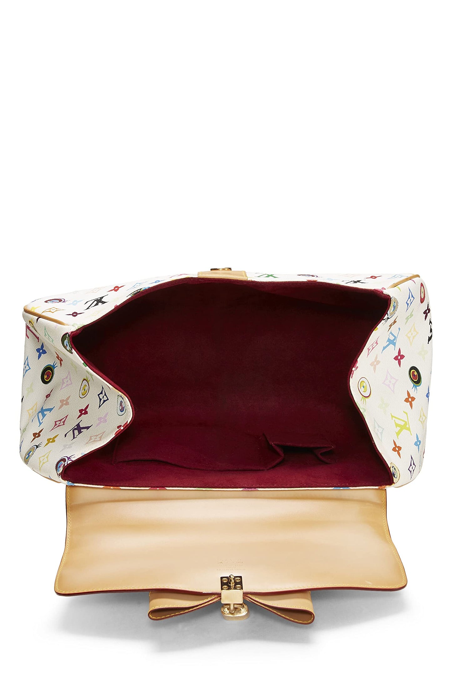 Louis Vuitton, Takashi Murakami x Louis Vuitton White Monogram Multicolore Eye Love You Handbag, White