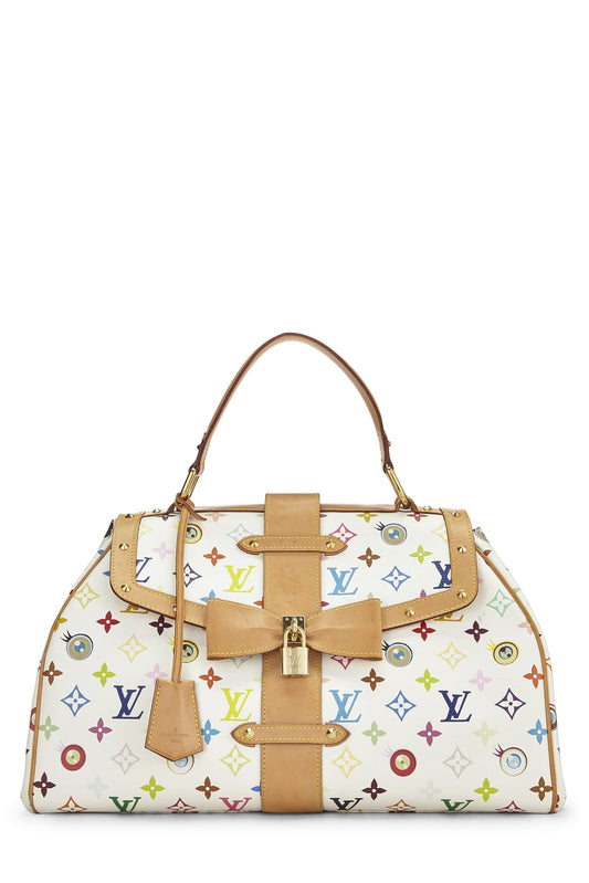 Louis Vuitton, Takashi Murakami x Louis Vuitton White Monogram Multicolore Eye Love You Handbag, White