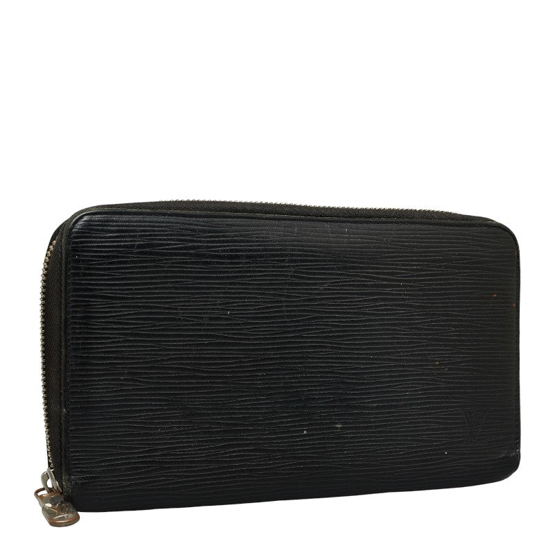 Louis Vuitton Epic Zippie Organizer Round Long Wallet M63852 Black Leather Ladies Louis Vuitton