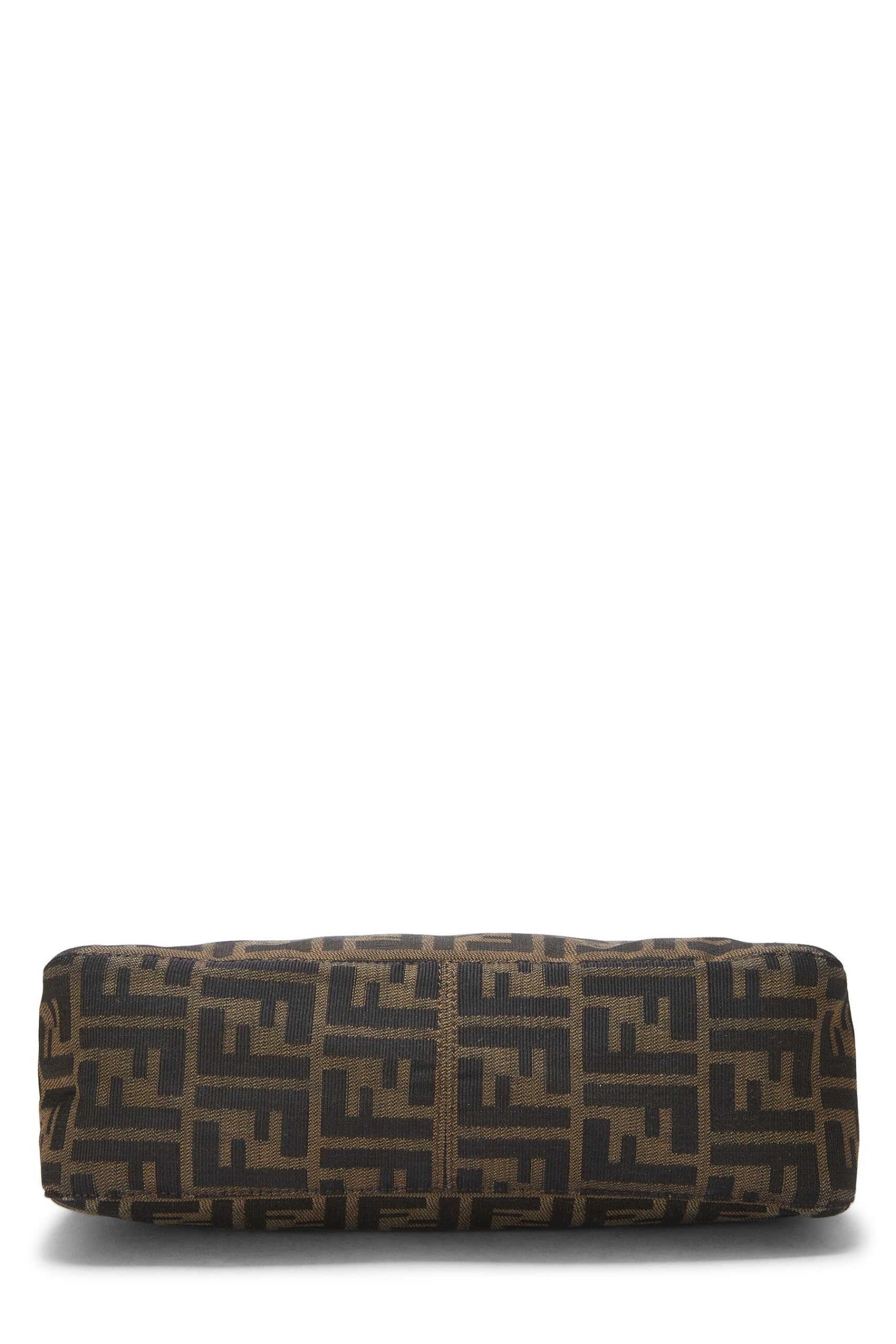 Fendi, Brown Zucca Canvas Shoulder Bag, Brown