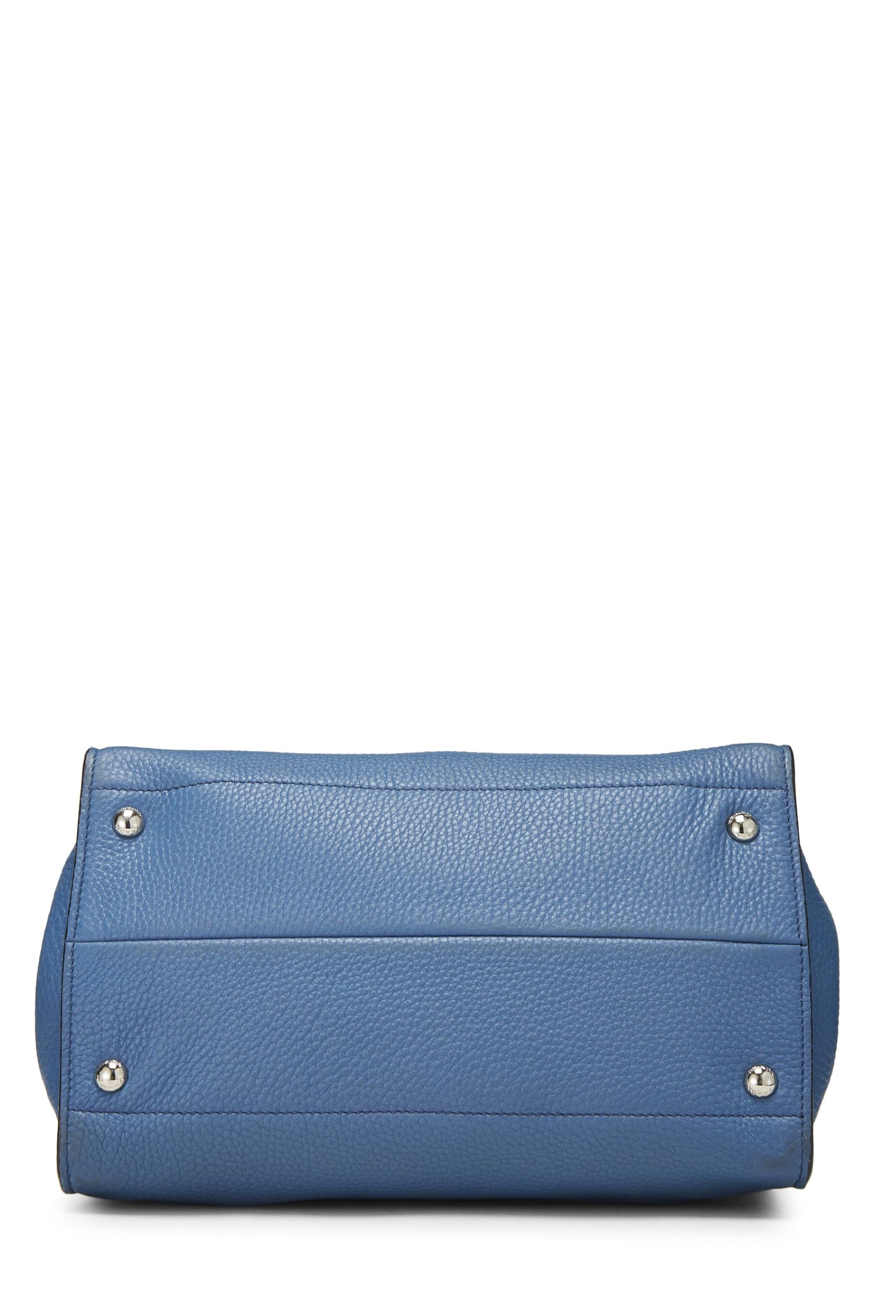Prada, Blue Vitello Daino Convertible Tote, Blue