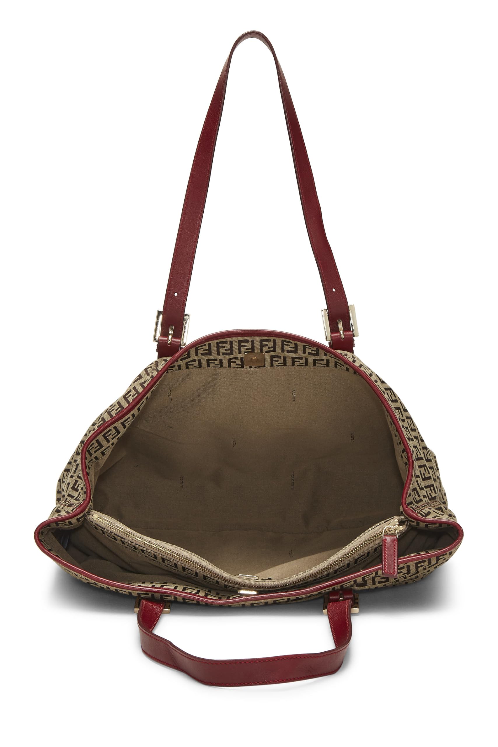 Fendi, Red Zucchino Canvas Tote, Red